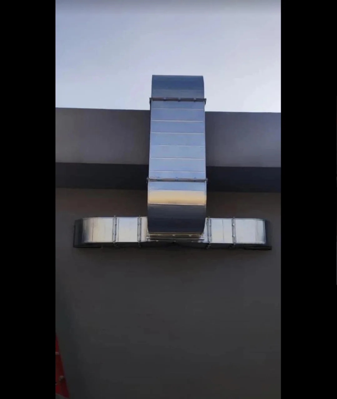 Exterior vertical duct installation