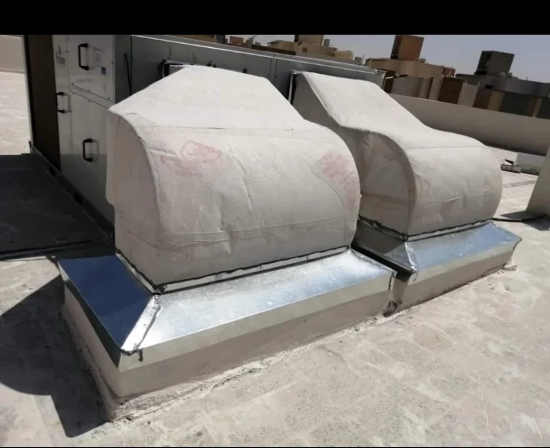 Rooftop duct insulation and weather protection