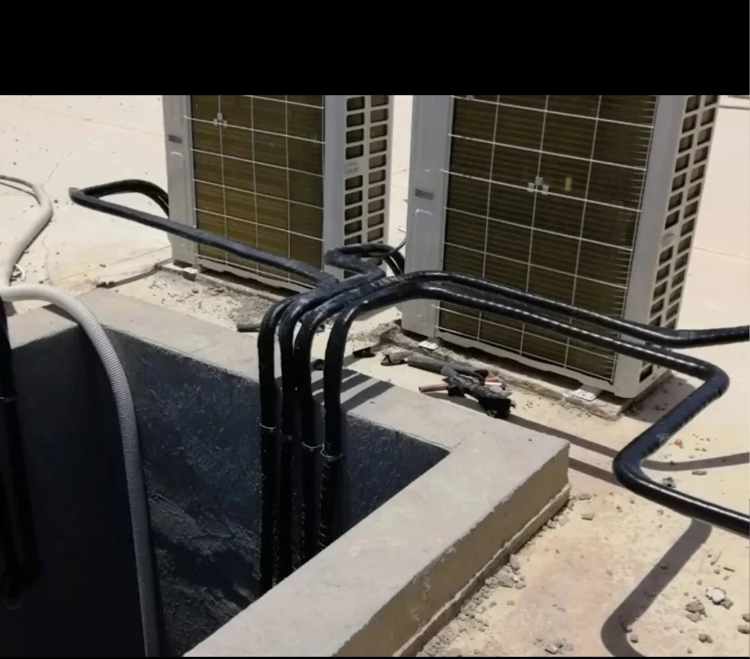 Insulated refrigerant piping to outdoor units