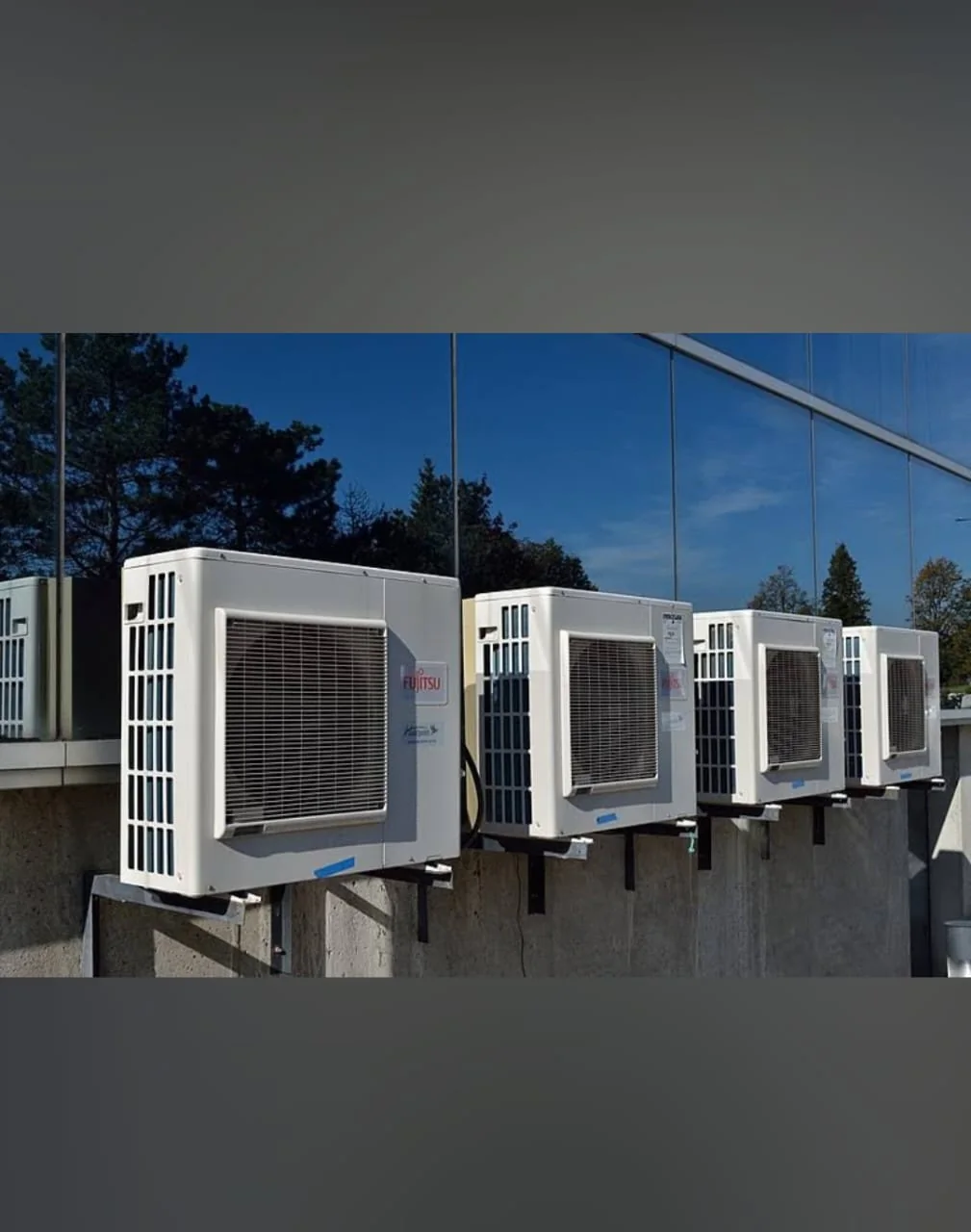 Multiple outdoor AC unit installation